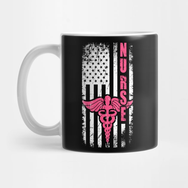 Nurse Patriotic American USA Flag Registered Nurse by DonVector